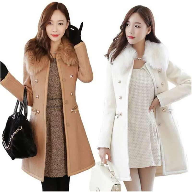XUXI Autumn Winter Patchwork Women Woolen Long Wool Coat Slim Dames Jacket Fur Collar Cashmere Coat Jacket Female Overcoat FZ231
XUXI Autumn Winter Patchwork Women Woolen Long Wool Coat Slim Dames Jacket Fur Collar Cashmere Coat Jacket Female Overcoat FZ231