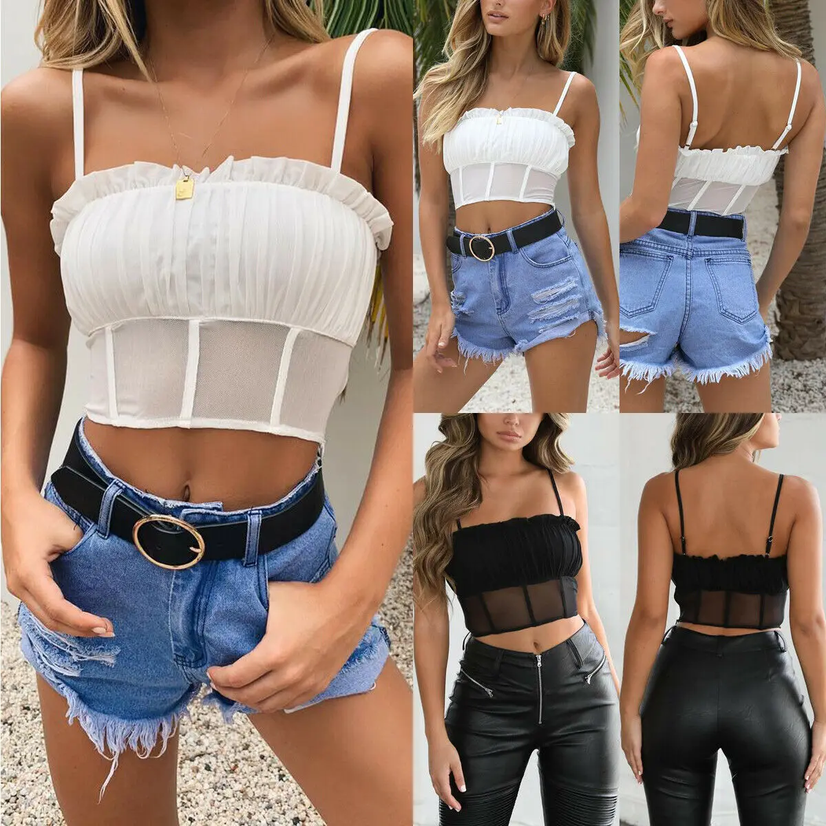 Sexy Women Strappy Lace Patchwork Bralette Bustier Club Party Crop Top Bra Shirt Tank Vest
Sexy Women Strappy Lace Patchwork Bralette Bustier Club Party Crop Top Bra Shirt Tank Vest