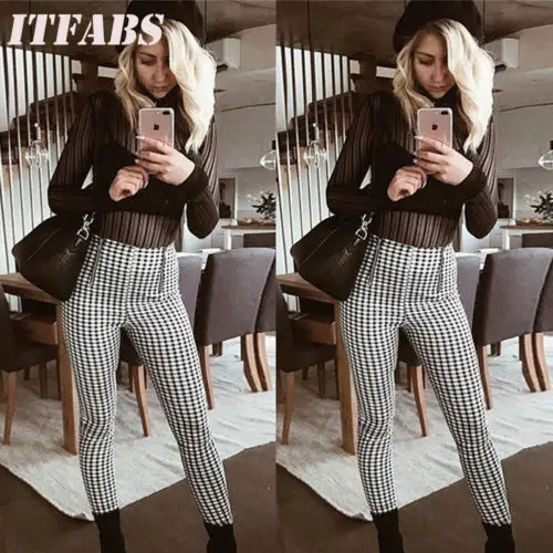 2019 Fashion Women's High Waist Stretch Skinny Pencil Pants Plaid Trousers Denim Leggings Jeggings Long Trousers
2019 Fashion Women's High Waist Stretch Skinny Pencil Pants Plaid Trousers Denim Leggings Jeggings Long Trousers