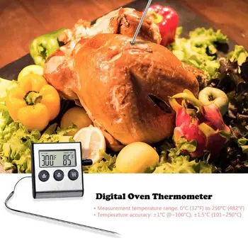 Digital Oven Thermometer Kitchen Food Cooking Meat BBQ Probe Thermometer with Timer Water Milk Temperature Cooking Tools
Digital Oven Thermometer Kitchen Food Cooking Meat BBQ Probe Thermometer with Timer Water Milk Temperature Cooking Tools