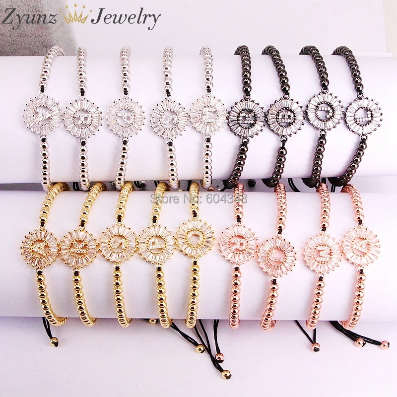 10PCS ZYZ184-8340 A-Z 4 Colors Mixed Initials Letter Macrame Bracelet Trapezoidal CZ 26 Alphabet Letter Braided Bracelet Jewelry
10PCS ZYZ184-8340 A-Z 4 Colors Mixed Initials Letter Macrame Bracelet Trapezoidal CZ 26 Alphabet Letter Braided Bracelet Jewelry
