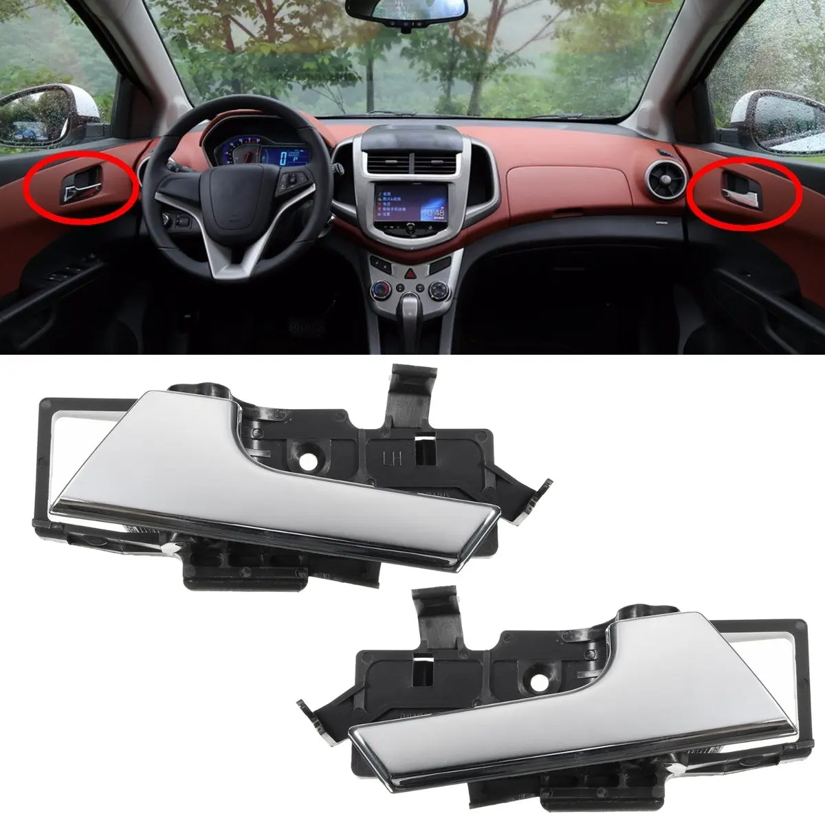 96462710 Car Interior Door Handle Right/Left For Chevrolet Aveo 2007 2008 2009 2010 2011 Aveo5 for Pontiac G3 car styling
96462710 Car Interior Door Handle Right/Left For Chevrolet Aveo 2007 2008 2009 2010 2011 Aveo5 for Pontiac G3 car styling
