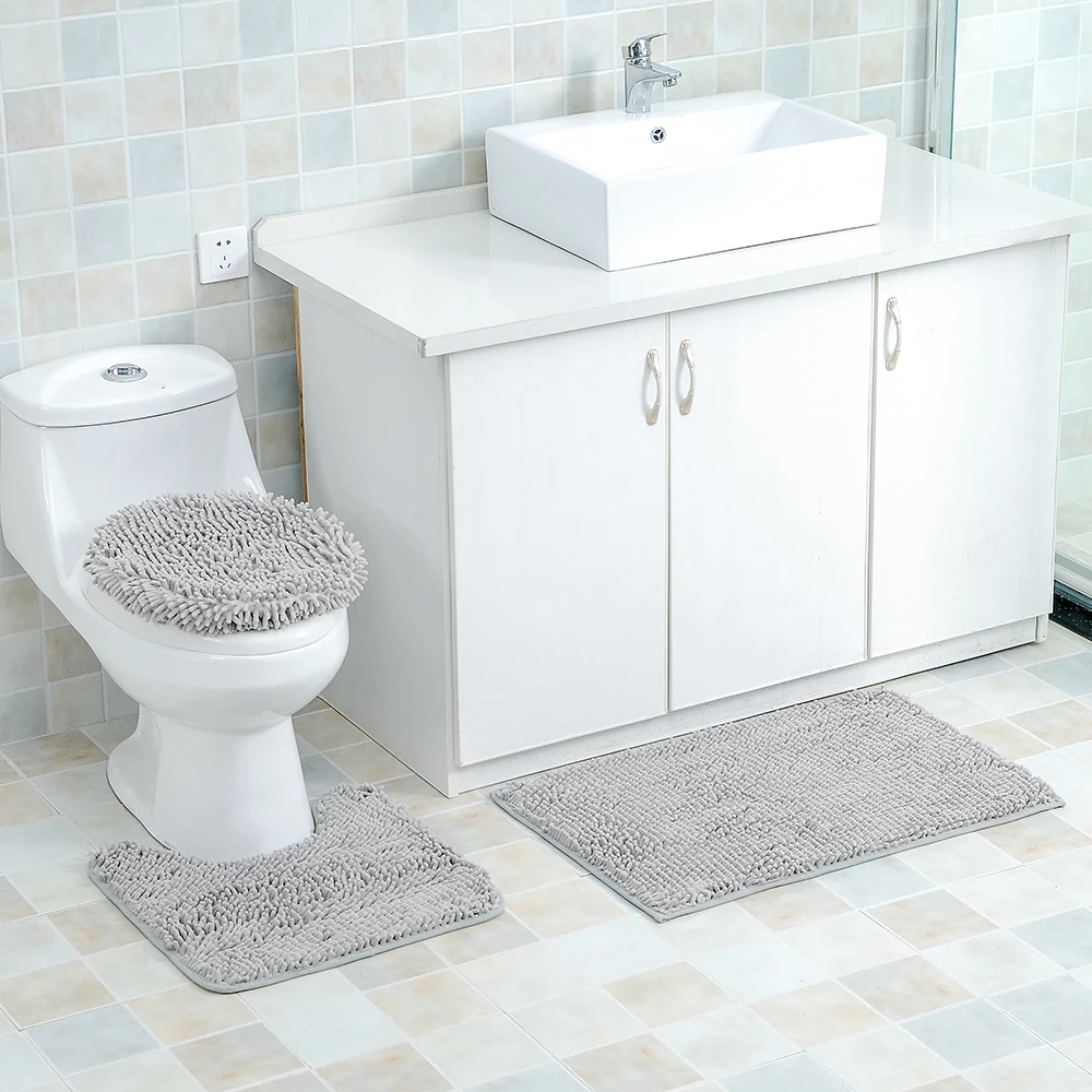 3Pcs/set Microfiber Anti-slip Toilet Carpet Chenille Plush Bathroom Floor Mat Dining Room Living Room Carpet Machine Washable
3Pcs/set Microfiber Anti-slip Toilet Carpet Chenille Plush Bathroom Floor Mat Dining Room Living Room Carpet Machine Washable