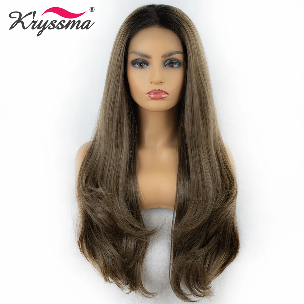 Brown Wig Synthetic Lace Front Wig Ombre Dark Roots Natural Color Wigs for Women Long Natural Wave Middle Part Hair for White
Brown Wig Synthetic Lace Front Wig Ombre Dark Roots Natural Color Wigs for Women Long Natural Wave Middle Part Hair for White