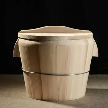 Natural Wooden Kitchen Tool Portable Lid Steaming Rice Bucket Steamed Rice Barrel Canteen Restaurant Steamer Fir Rice Bucket
Natural Wooden Kitchen Tool Portable Lid Steaming Rice Bucket Steamed Rice Barrel Canteen Restaurant Steamer Fir Rice Bucket