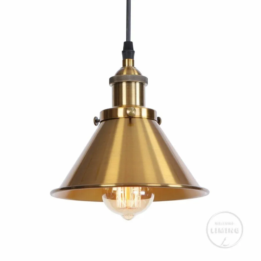 Vintage Industrial Pendant Light Retro Ceiling Lamp Gold Iron Lampshade Nordic E27 Edison Lamp For Dining Bedroom Restaurant
Vintage Industrial Pendant Light Retro Ceiling Lamp Gold Iron Lampshade Nordic E27 Edison Lamp For Dining Bedroom Restaurant