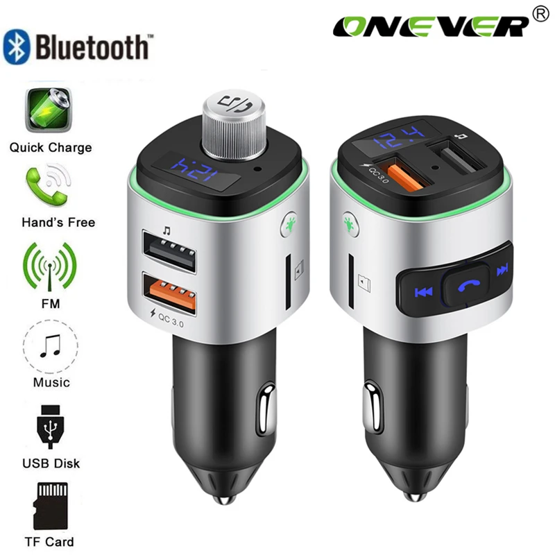 FM Transmitter Aux Modulator Bluetooth Handsfree Car Kit Car Audio MP3 Player with Quick Charge Dual USB Port
FM Transmitter Aux Modulator Bluetooth Handsfree Car Kit Car Audio MP3 Player with Quick Charge Dual USB Port