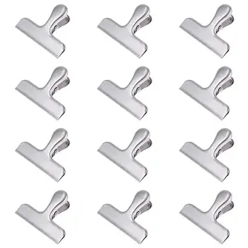 12 Pcs Stainless Steel Bag Clips for Air Tight Seal Grip on Food Durable metal clamps for bags kitchen food clip
12 Pcs Stainless Steel Bag Clips for Air Tight Seal Grip on Food Durable metal clamps for bags kitchen food clip