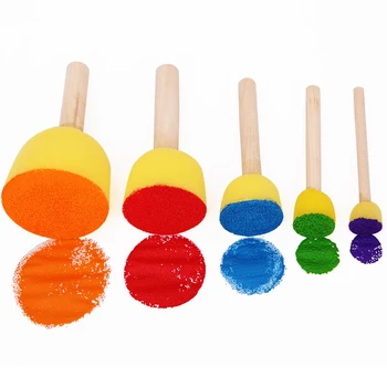 5pcs/set DIY Creative Round Shape Sponge Paint Brushes Wooden Handle Graffiti Painting Brushes For Kids School Painting Supplies
5pcs/set DIY Creative Round Shape Sponge Paint Brushes Wooden Handle Graffiti Painting Brushes For Kids School Painting Supplies