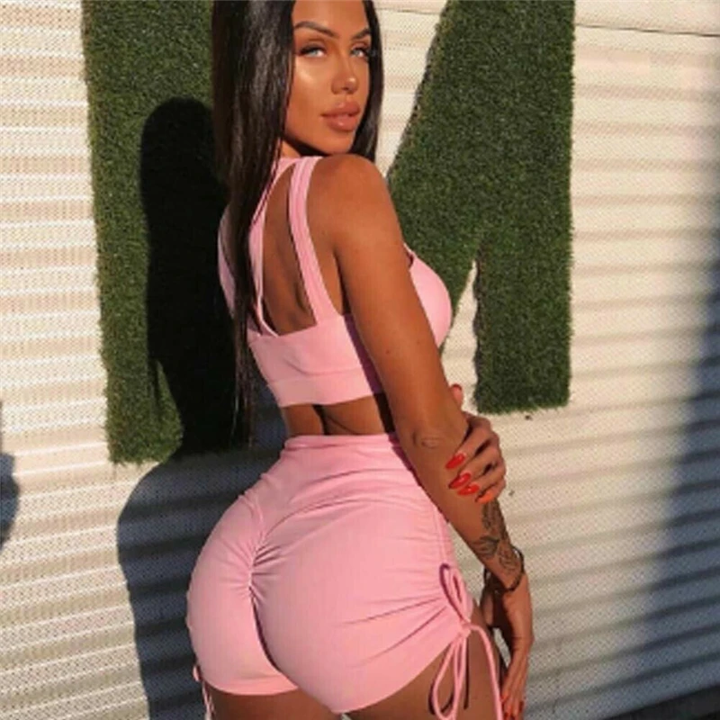 2PCS Women Sexy Bandage Summer Sets Clothes Hollow Out Crop Tops +High Waist Shorts 2PCS Suit Fitness Clothing
2PCS Women Sexy Bandage Summer Sets Clothes Hollow Out Crop Tops +High Waist Shorts 2PCS Suit Fitness Clothing