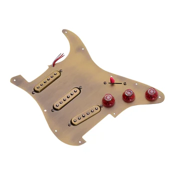 Electric Guitar Pickguard Loaded Prewired Metal Guitar Pickguard Plate with SSS Pickups for Fender ST Electric Guitars
Electric Guitar Pickguard Loaded Prewired Metal Guitar Pickguard Plate with SSS Pickups for Fender ST Electric Guitars