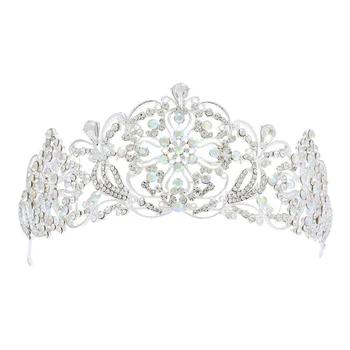 European Baroque Crown Headdress Bridal Wedding Hair Accessories Crystal Rhinestone Headwear for Women (Silver)
European Baroque Crown Headdress Bridal Wedding Hair Accessories Crystal Rhinestone Headwear for Women (Silver)
