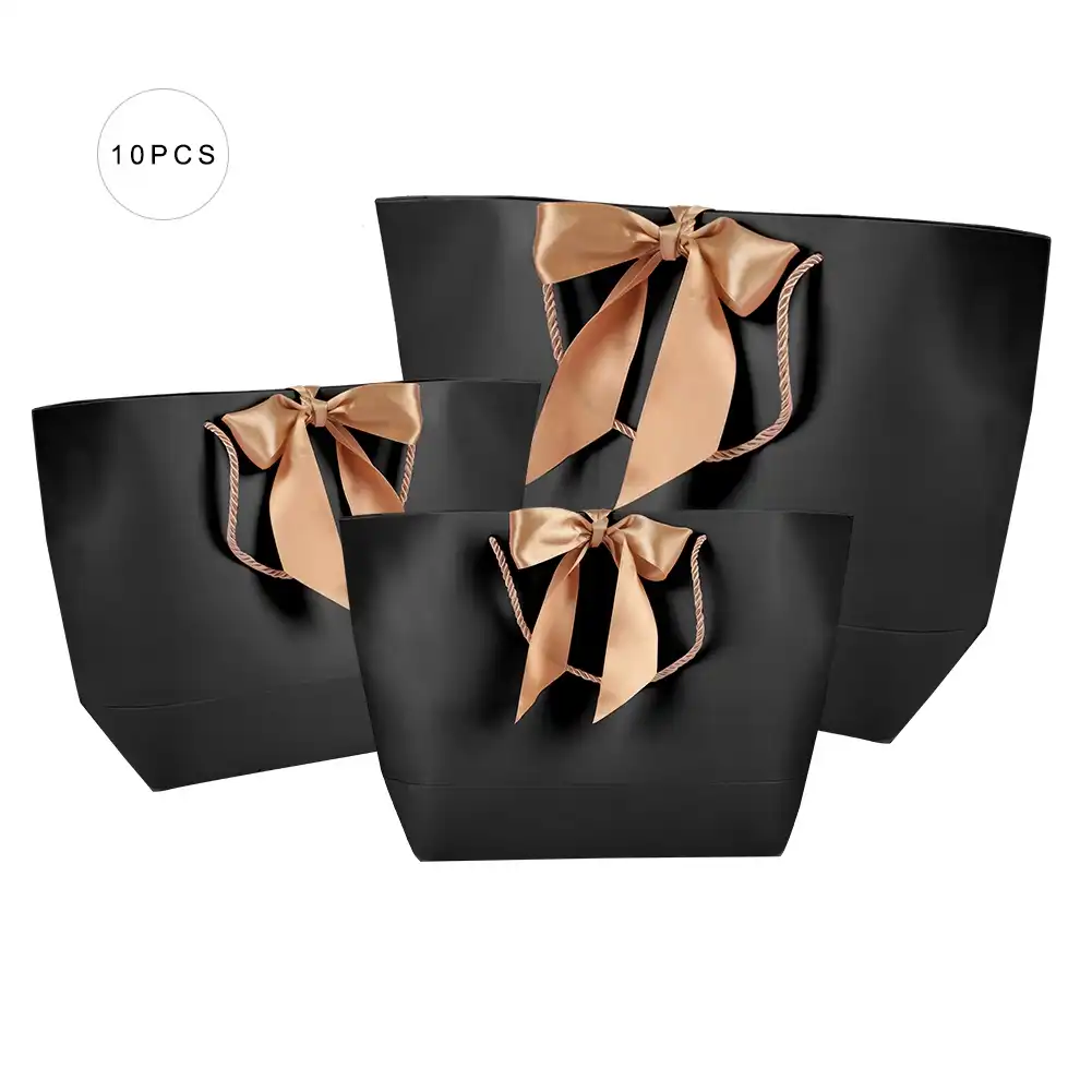 handle paper gift bags kraft paper wedding baby shower birthday