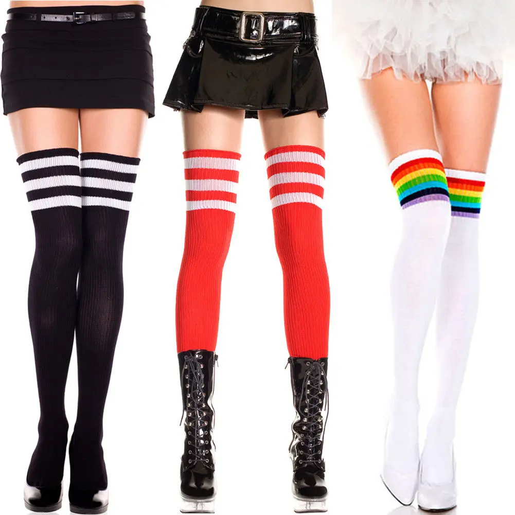 MeiHuiDa 2019 New Style Women Patchwork Knit Long Stripe Over Knee High School Girl Stocking New
MeiHuiDa 2019 New Style Women Patchwork Knit Long Stripe Over Knee High School Girl Stocking New