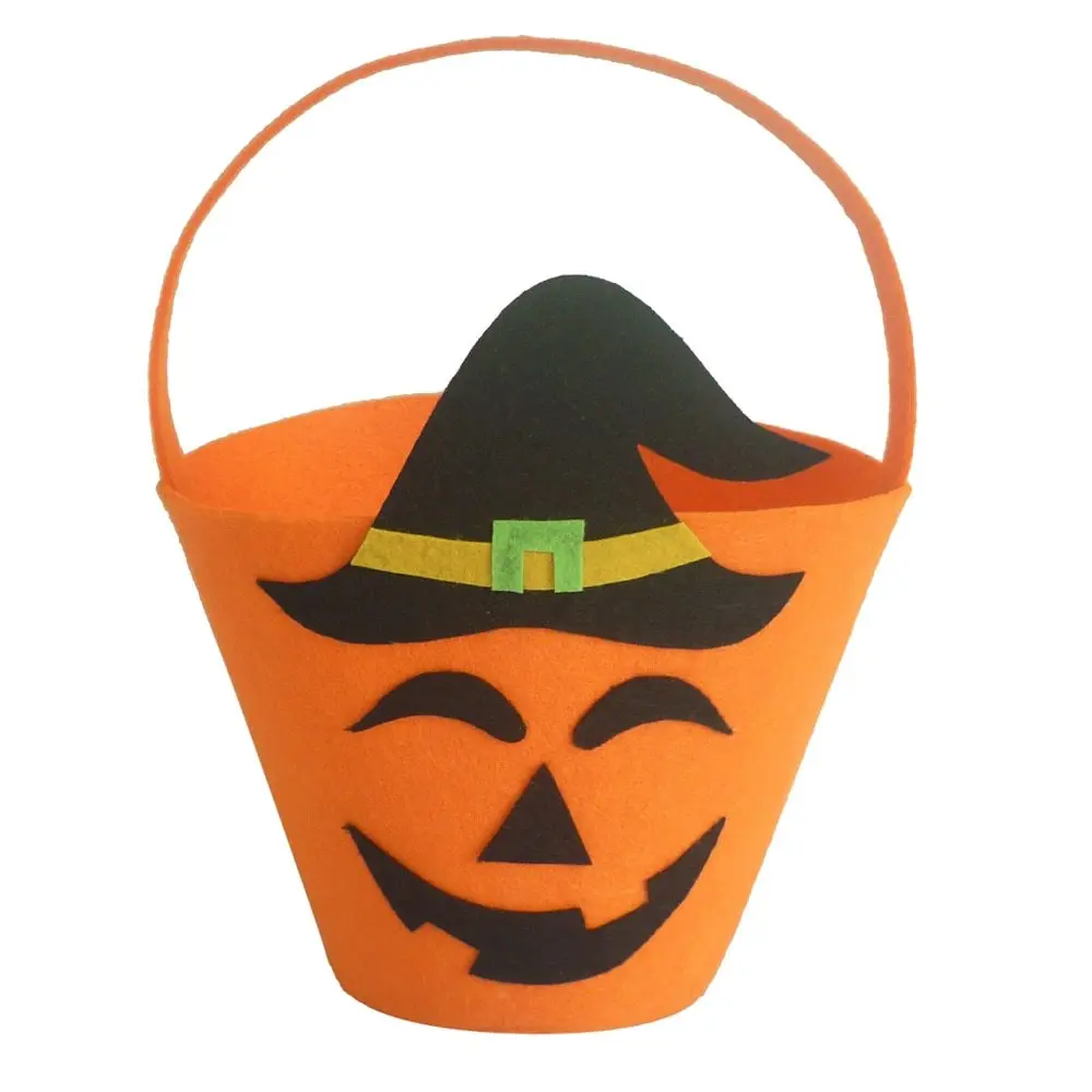 Halloween Felt Fabric Gift Bag Trick or Treat Candy Bucket with Handle Halloween Party Costumes Supplies Decorations--Pumpkin
Halloween Felt Fabric Gift Bag Trick or Treat Candy Bucket with Handle Halloween Party Costumes Supplies Decorations--Pumpkin