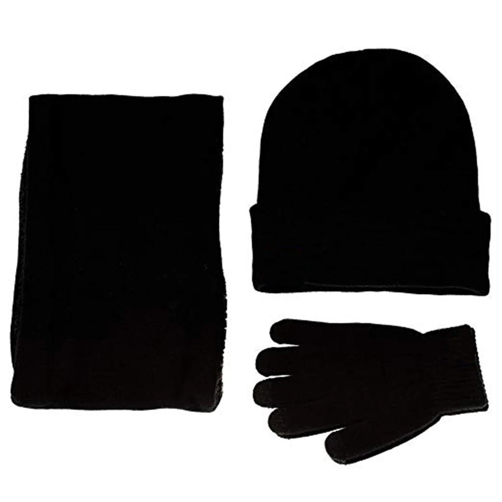 Winter Warm Beanie Hat + Scarf + Touch Screen Gloves, Unisex Thermal Winter Warm Knitted Beanie Hat Neck Glove for Men
Winter Warm Beanie Hat + Scarf + Touch Screen Gloves, Unisex Thermal Winter Warm Knitted Beanie Hat Neck Glove for Men
