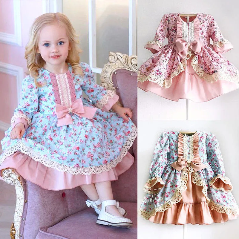Cute European Style Princess Dress For Girls Kid Baby Girl Xmas Dress Retro Lace Ball Gown Dresses Flower Printed Party Dresses
Cute European Style Princess Dress For Girls Kid Baby Girl Xmas Dress Retro Lace Ball Gown Dresses Flower Printed Party Dresses