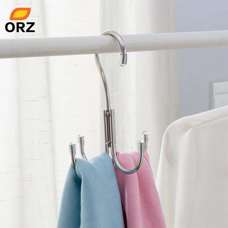 ORZ Greative 4 Hanger Hooks Stainless Steel Clothes Shoes Drying Rack Wardrobe Storage Hanger Organizer Wall Key Holder Rack
ORZ Greative 4 Hanger Hooks Stainless Steel Clothes Shoes Drying Rack Wardrobe Storage Hanger Organizer Wall Key Holder Rack