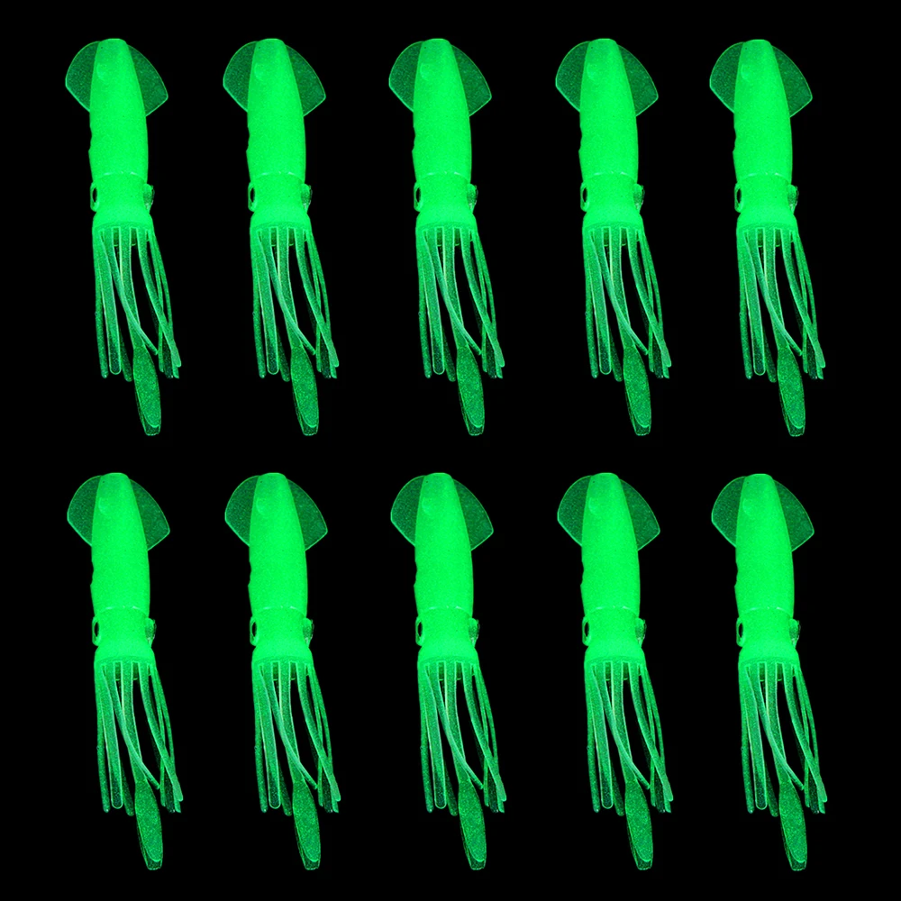 10Pcs Fishing Saltwater Octopus 4.3 inch Soft Squid Skirt Luminous Lures Baits Swimbait Glow in Dark Night Fishing Tackle New
10Pcs Fishing Saltwater Octopus 4.3 inch Soft Squid Skirt Luminous Lures Baits Swimbait Glow in Dark Night Fishing Tackle New