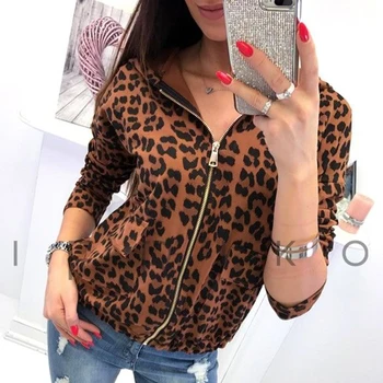 Warm Autumn Winter Womens Retro Leopard Print Long Sleeve Cool Soft Oversized Coat Ladies Baseball Zipper Hooded Jacket
Warm Autumn Winter Womens Retro Leopard Print Long Sleeve Cool Soft Oversized Coat Ladies Baseball Zipper Hooded Jacket