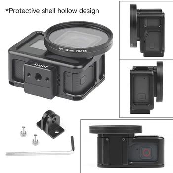 SHOOT XTGP507B CNC Protective Camera Case Action Camera Cage Mount +52mm UV Lens Backdoor for GoPro Hero 7 Black/Hero 6/Hero 5 
SHOOT XTGP507B CNC Protective Camera Case Action Camera Cage Mount +52mm UV Lens Backdoor for GoPro Hero 7 Black/Hero 6/Hero 5