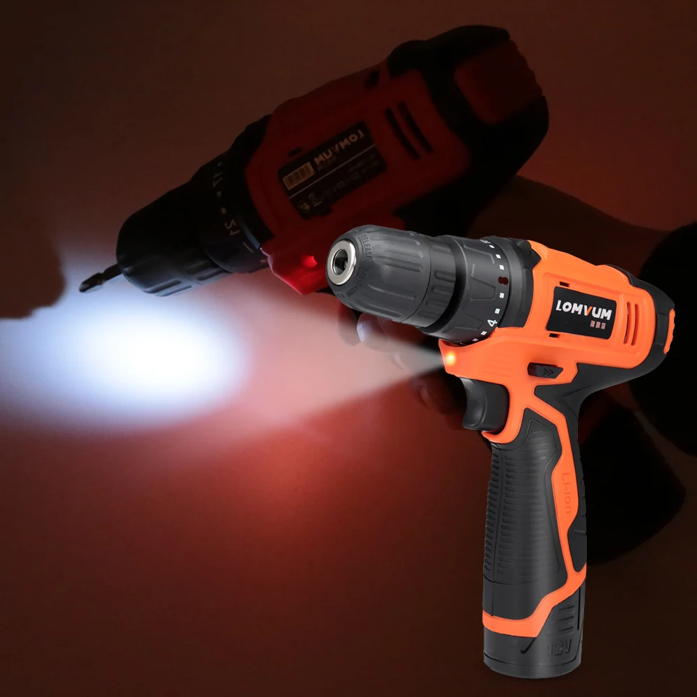 Lomvum 12V Single Speed Rechargeable Cordless Electric Drill Mini Intelligent Rotating Multifunctional Tool Handheld Power Tools
Lomvum 12V Single Speed Rechargeable Cordless Electric Drill Mini Intelligent Rotating Multifunctional Tool Handheld Power Tools