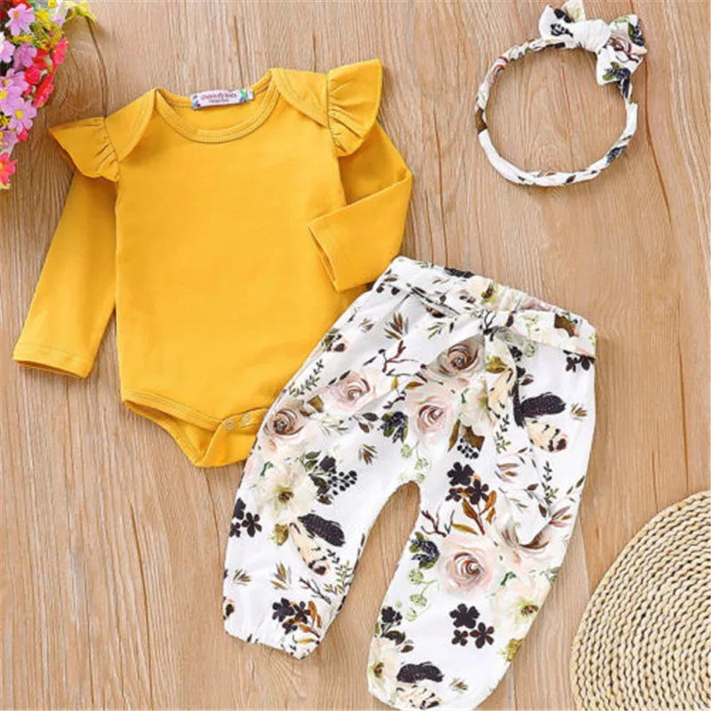 PUDCOCO Newest Newborn Baby Girl Floral Clothes Sets Jumpsuit long Sleeve Bodysuit+Long Pants+Headband Cotton Outfit Set 0-24M
PUDCOCO Newest Newborn Baby Girl Floral Clothes Sets Jumpsuit long Sleeve Bodysuit+Long Pants+Headband Cotton Outfit Set 0-24M