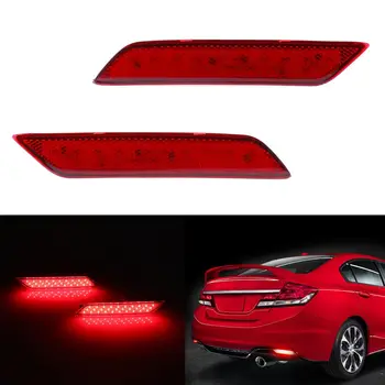 1 Pair 60-SMD Red Color LED Rear Bumper Reflector Marker Lights Driving and Brake Light For Honda For Civic Sedan 2013 2014 2015
1 Pair 60-SMD Red Color LED Rear Bumper Reflector Marker Lights Driving and Brake Light For Honda For Civic Sedan 2013 2014 2015