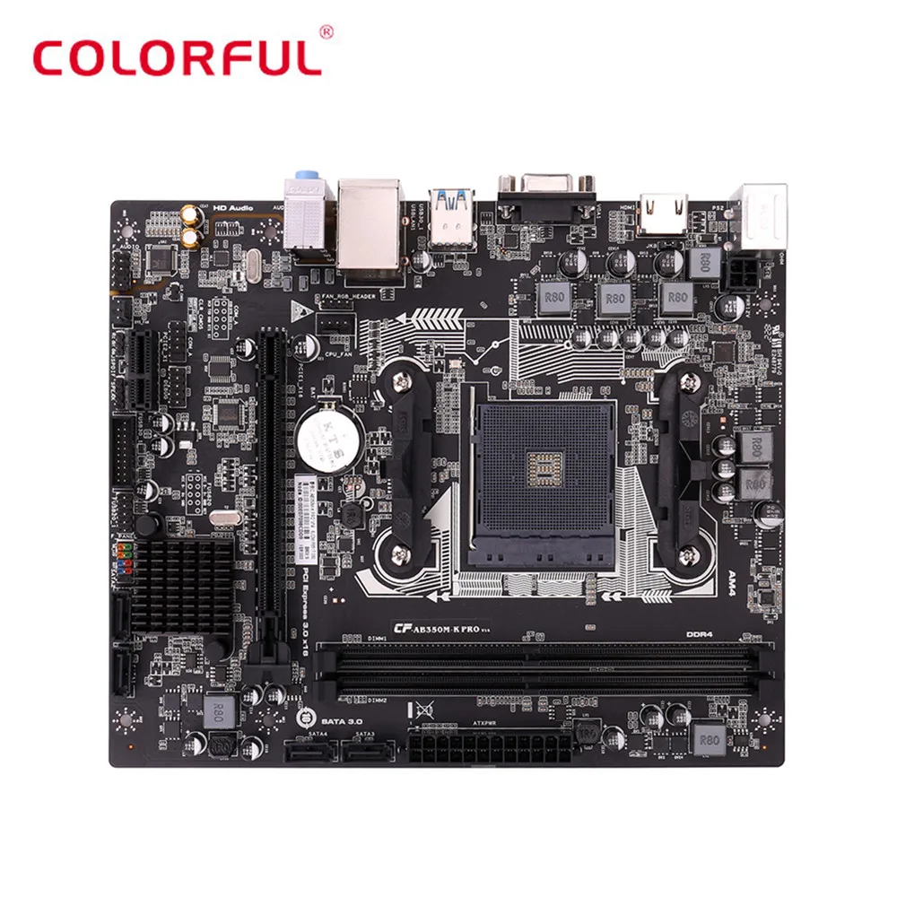 Colorful C AB350M K PRO V14 AMD Motherboard mATX Dual Channel DDR4 SATA3.0 USB3.0 HMDI VGA C.AB350M-K PRO V14 Motherboard
Colorful C AB350M K PRO V14 AMD Motherboard mATX Dual Channel DDR4 SATA3.0 USB3.0 HMDI VGA C.AB350M-K PRO V14 Motherboard