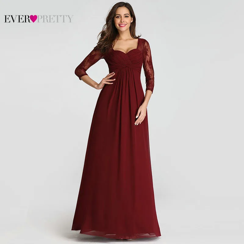 Plus Size Mother Of The Bride Dresses For Weddings Ever Pretty Burgundy Lace A-line Chiffon Formal Party Gowns for Wedding Guest
Plus Size Mother Of The Bride Dresses For Weddings Ever Pretty Burgundy Lace A-line Chiffon Formal Party Gowns for Wedding Guest