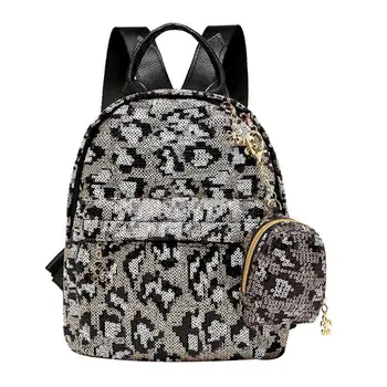 2pcs/set Sequins Leopard Print Backpack Clutch Women Casual Travel Shoulder School Bags Preppy Travel School Bag
2pcs/set Sequins Leopard Print Backpack Clutch Women Casual Travel Shoulder School Bags Preppy Travel School Bag