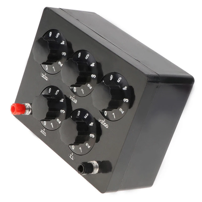 1Pc Black Resistance Box Variable Decade Resistor Resistance Box 0-9999.9 Ohm For Physical Teaching Mayitr
1Pc Black Resistance Box Variable Decade Resistor Resistance Box 0-9999.9 Ohm For Physical Teaching Mayitr