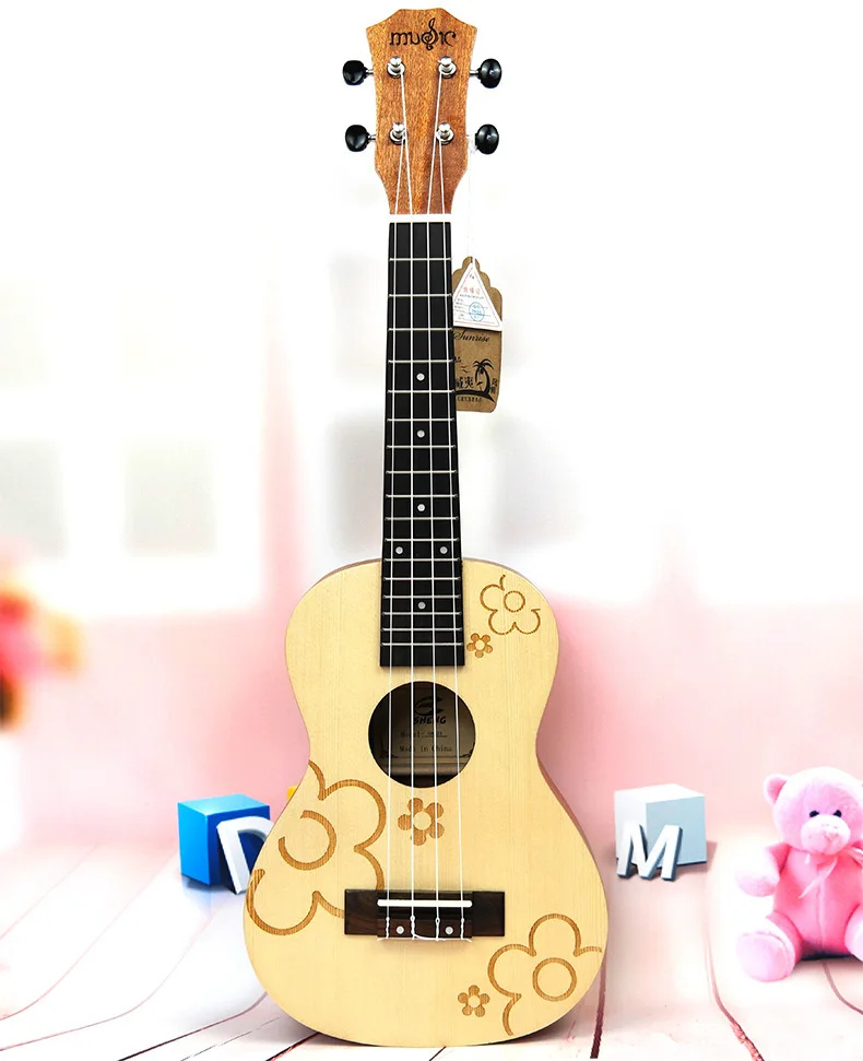 23 Inch Concert Ukulele Hawaii Four Stringed Instrument Small Guitar Spruce Wood Small Flower
23 Inch Concert Ukulele Hawaii Four Stringed Instrument Small Guitar Spruce Wood Small Flower