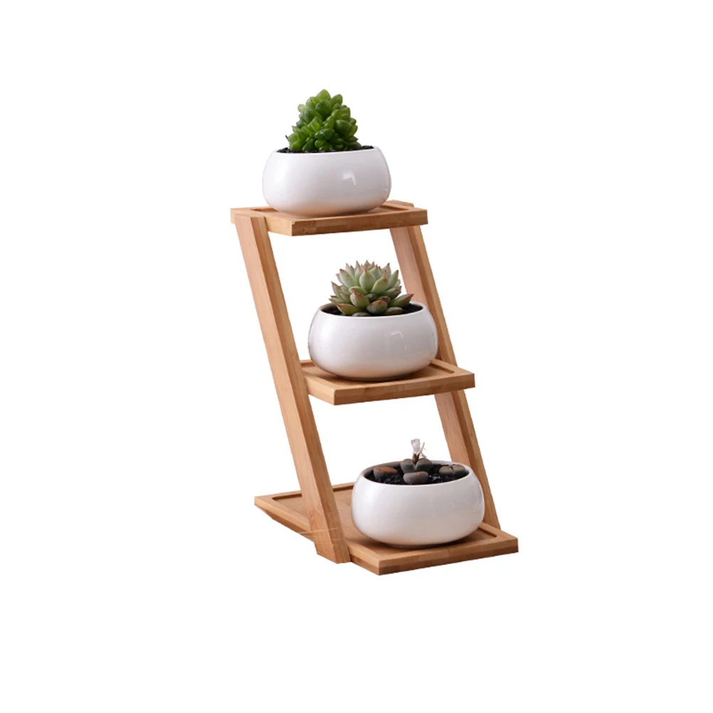 Small Round White Ceramic Succulent Plant Pot Planter for Succulent Plants with Bamboo Tray for Room Decor- Set of 3
Small Round White Ceramic Succulent Plant Pot Planter for Succulent Plants with Bamboo Tray for Room Decor- Set of 3