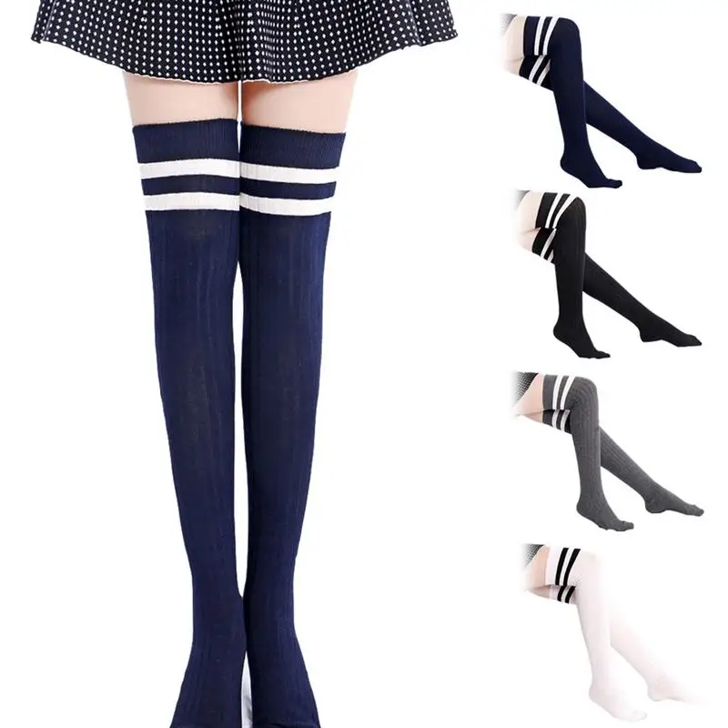 Japanese Style Stockings Mid-Long Socks Female Breathing Perspiration Shaping Solid Two Bars Over Knee Socks Polyester Cotton
Japanese Style Stockings Mid-Long Socks Female Breathing Perspiration Shaping Solid Two Bars Over Knee Socks Polyester Cotton