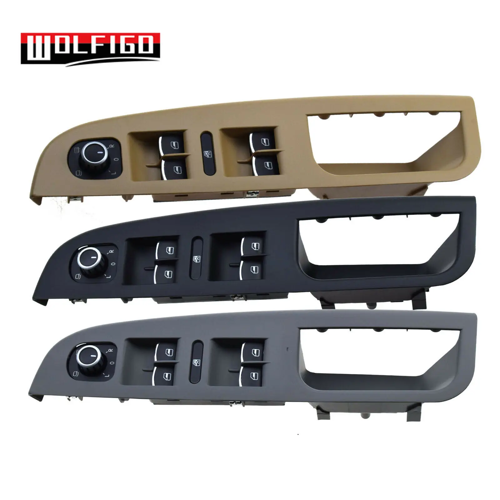 WOLFIGO Black/Beige/Grey 3PCS For VW For J-etta GOLF MK5 Master Window Switch Buttons+Bezel Panel Trim Kit 1K4868049C,5ND959565A
WOLFIGO Black/Beige/Grey 3PCS For VW For J-etta GOLF MK5 Master Window Switch Buttons+Bezel Panel Trim Kit 1K4868049C,5ND959565A