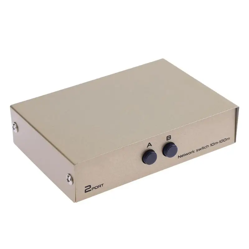 2 in 1 Network Switcher 2 Ports RJ45 LAN CAT Network Switch Selector Internal External Switcher Splitter Box Real for Computer
2 in 1 Network Switcher 2 Ports RJ45 LAN CAT Network Switch Selector Internal External Switcher Splitter Box Real for Computer