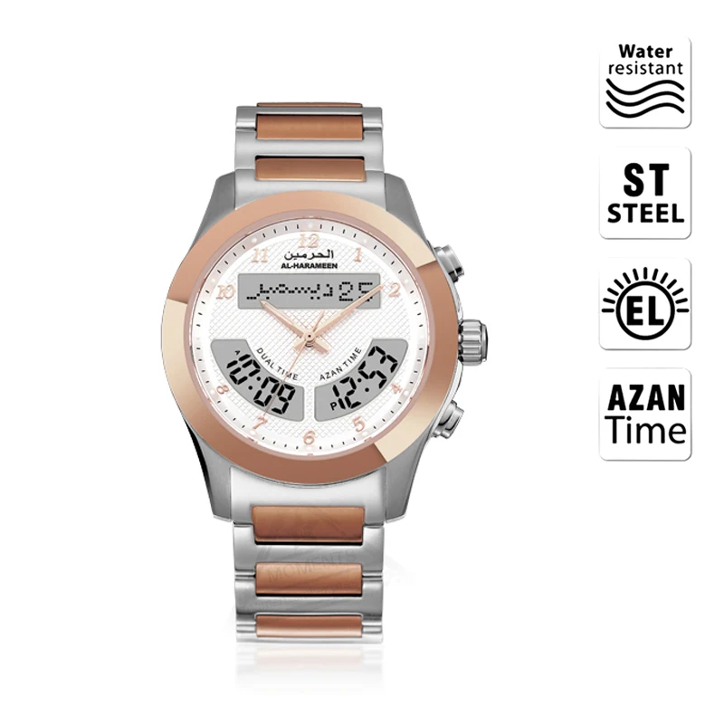Alfajr Watch for Muslim 32mm Japan Movemet 6100 Athan Time Prayer Alram Azan Clock with Hijri Calendar for Islam Prayer
Alfajr Watch for Muslim 32mm Japan Movemet 6100 Athan Time Prayer Alram Azan Clock with Hijri Calendar for Islam Prayer