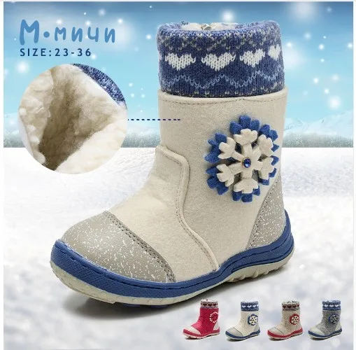 MMnun 2018 войлочные сапоги Детская зимняя обувь теплые зимние для девочек