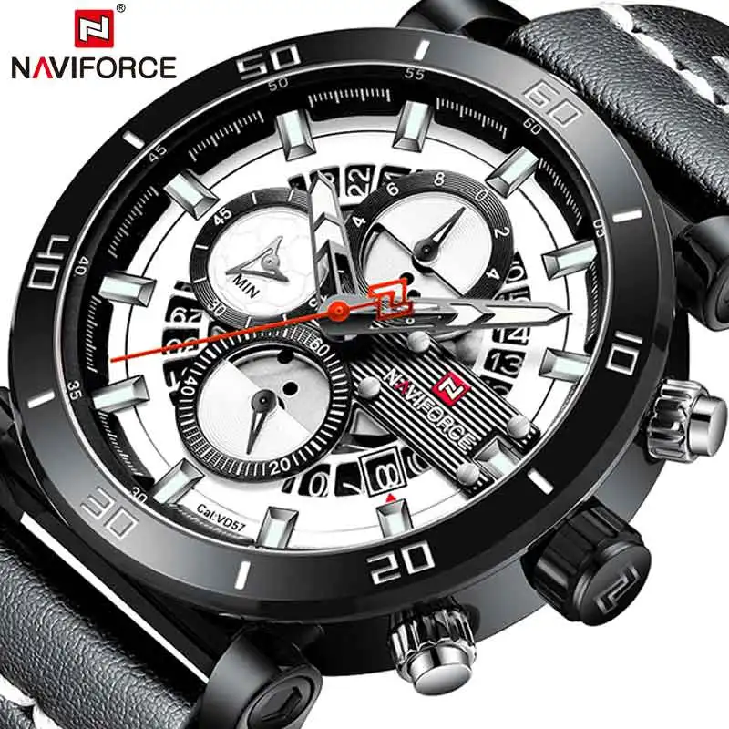NAVIFORCE Men's Military Luxurious Watch Men Business Sport Waterproof Quartz Wristwatch Male Clock Watches Relogio Masculino
NAVIFORCE Men's Military Luxurious Watch Men Business Sport Waterproof Quartz Wristwatch Male Clock Watches Relogio Masculino