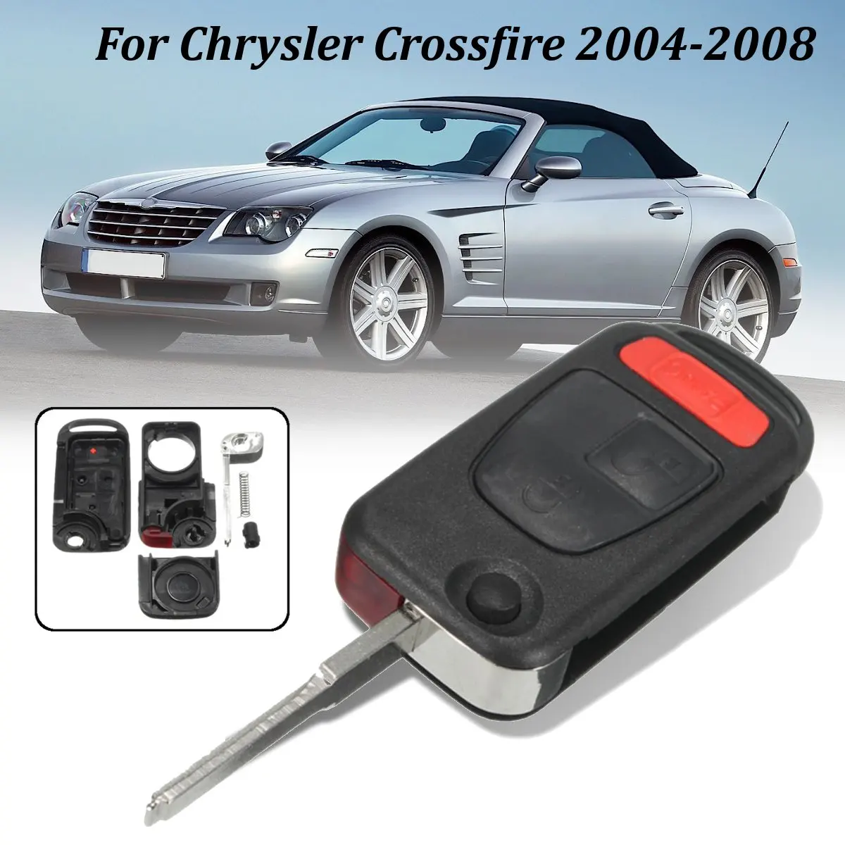 Car 3 Button Flip Folding Remote Key Shell Case Cover Fob Key for Chrysler Crossfire 2004-2008 for BenzSLK32for AMG
Car 3 Button Flip Folding Remote Key Shell Case Cover Fob Key for Chrysler Crossfire 2004-2008 for BenzSLK32for AMG