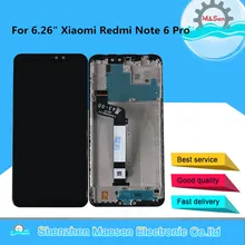 M & Sen – écran tactile LCD avec châssis, 6.26 pouces, pour Xiaomi Redmi Note 6 Pro, Original=