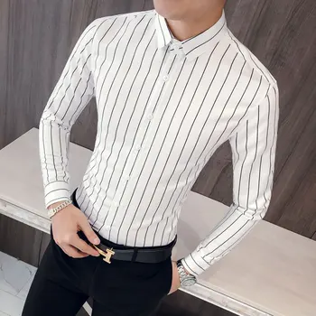 High Quality Men Dress Shirts Brand New Autumn Casual Social Shirt Men Slim Fit Long Sleeve Business Formal Wear Tuxedo Men 2XL
High Quality Men Dress Shirts Brand New Autumn Casual Social Shirt Men Slim Fit Long Sleeve Business Formal Wear Tuxedo Men 2XL