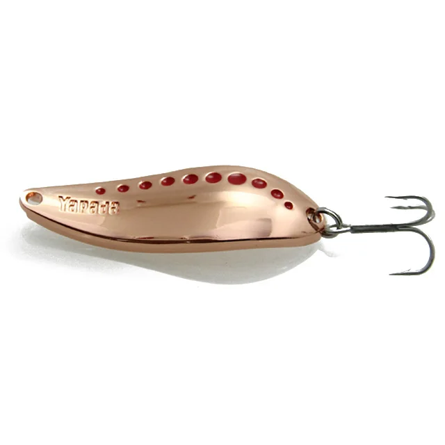

ABGZ-YAPADA Zinc Alloy Hard Bait Fishing Lures Spoon Lure Sequin Bait with Treble Hook Chrome-color 10g