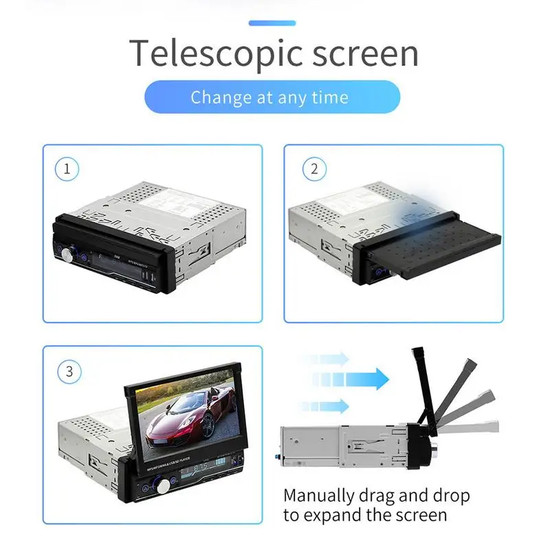 7 inch 1 DIN Touch Screen Car MP5 Player GPS Sat NAV Bluetooth Stereo Retractable Radio Camera
7 inch 1 DIN Touch Screen Car MP5 Player GPS Sat NAV Bluetooth Stereo Retractable Radio Camera