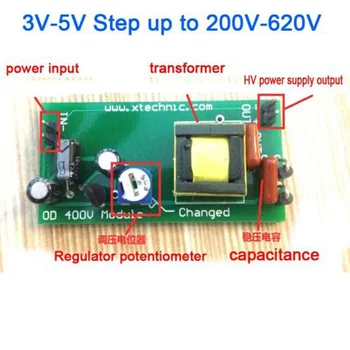 DC-DC Boost Converter High Voltage DC 3V-5V Step up to 200V-620V 400V 200V 300V 350Vadjustable Power PSU Module charging
DC-DC Boost Converter High Voltage DC 3V-5V Step up to 200V-620V 400V 200V 300V 350Vadjustable Power PSU Module charging