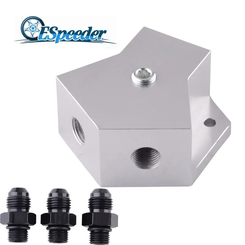 ESPEEDER 8AN AN 8 Y-Block Fitting Adapter NOS Nitrous Billet Aluminum Fuel Male Flare Coupler 3 Hole Adaptor
ESPEEDER 8AN AN 8 Y-Block Fitting Adapter NOS Nitrous Billet Aluminum Fuel Male Flare Coupler 3 Hole Adaptor