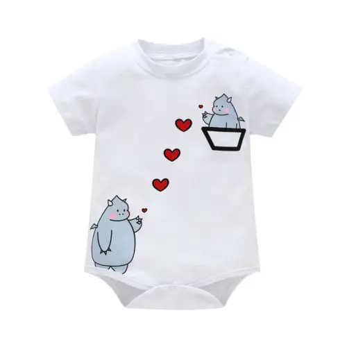 Newborn Kid Baby Boy Girl White Cartoon Romper Short Sleeve Cotton O-neck Bodysuit Summer Clothes Outfits Sunsuit Wholesale Hot
Newborn Kid Baby Boy Girl White Cartoon Romper Short Sleeve Cotton O-neck Bodysuit Summer Clothes Outfits Sunsuit Wholesale Hot