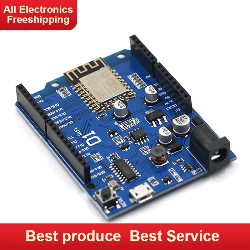 Free shipping Smart Electronics ESP-12F WeMos D1 WiFi uno based ESP8266 shield for arduino Compatible IDE
Free shipping Smart Electronics ESP-12F WeMos D1 WiFi uno based ESP8266 shield for arduino Compatible IDE