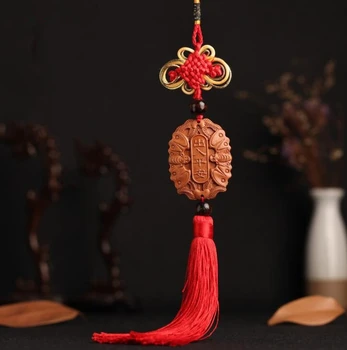 Chinese Peach Wood Carved Leaf Double Bat Safe And Good Luck Card Exquisite Car Interior Trim Pendant
Chinese Peach Wood Carved Leaf Double Bat Safe And Good Luck Card Exquisite Car Interior Trim Pendant